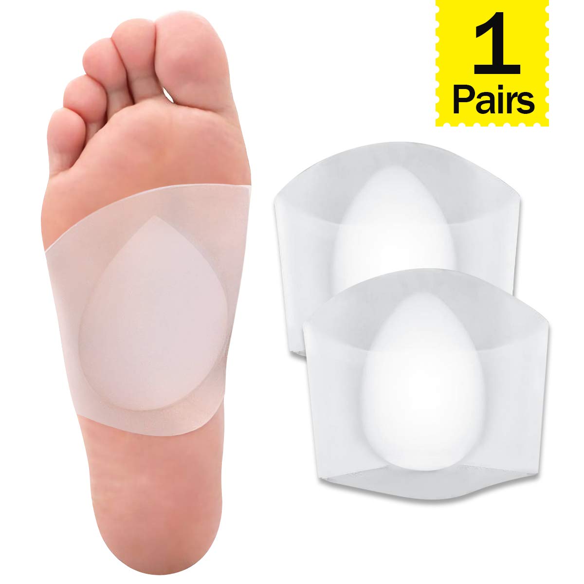 NTSWZYS Foot Arch Support Sleeves for Plantar Fasciitis Gel Arch