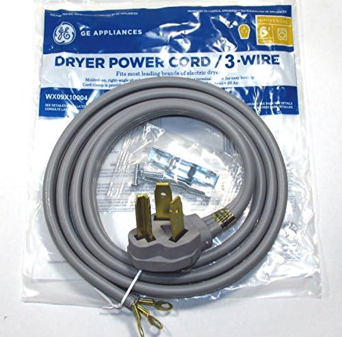 GE OEM HEAVY DUTY 6 FT 30 AMP 3 Wire Dryer Power Cord