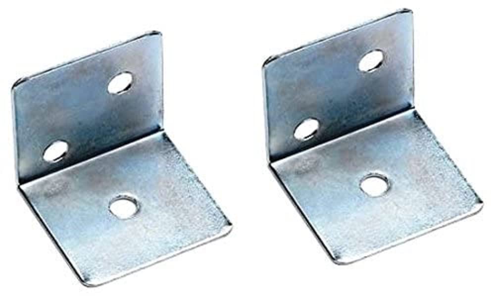 Merriway BH03795 (10 Pcs) Metal Worktop Bracket BZP 25 mm (1 Inch) Square - Pack of 10 Pieces