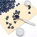 Yoption Blue Sealing Wax Beads - 150 Heart Shape Wax Seal Beads with Melting Spoon and 2 Candles