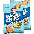 Bagel Chips Toast Sea Salt - Melba Toast Rounds Gourmet Crackers - Mini Toasts - Toast Crackers - Non GMO Crackers, Non GMO Snacks - Cracker Chips - 2.1 oz, 2 Pack