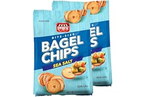 SNACKTERY Bagel Chips Toast Sea Salt - Melba Toast Rounds Gourmet Crackers - Mini Toasts - Toast Crackers - Non GMO Crackers, Non GMO Snacks - Cracker Chips - 2.1 oz, 2 Pack