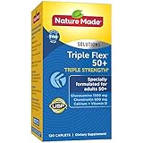 Nature Made TripleFlex Triple Strength 50+ Caplets with Glucosamine and Chondroitin, 120 Count for Joint Supportâ€  (Packaging May Vary)