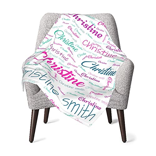 Custom Personalized Baby Blanket with Name for Girls, Customized Floral