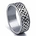 ELFASIO 8mm Men Celtic Knot Stainless Steel Ring Band Vintage Jewelry Us Size 8-15