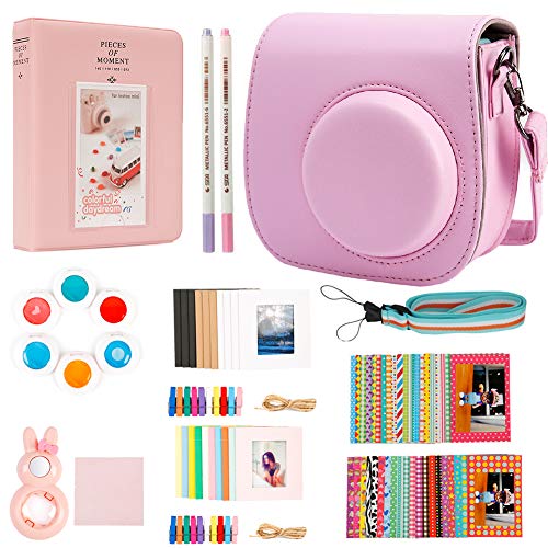Annle Instax Mini 9 Accessoires dans Une boîte pour FujiFilm Instax Mini 8 / Mini 8 + / Mini 9 Appareil Photo instantané (Pink)
