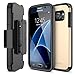Galaxy S7 Case, Trianium [Duranium Series] Heavy Duty [Champagne Gold] Holster Case Belt Clip + Protective Cover with Built-in Screen Protector for Samsung Galaxy S7 2016 (TMS7D03)