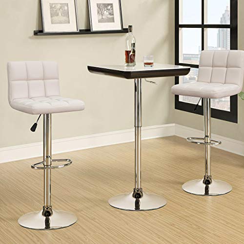 Furmax Bar Stools Modern Pu Leather Swivel Adjustable Hydraulic Bar