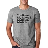 Gildan Men's Lord of The Rings Shirt You Have My Sword LOTR Shirt M Heather Gray