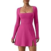 SOY 100% ZONA RIO TIJUANA | QINSEN - Vestido Corto Con Cuello Cuadrado