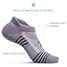 Zeropes Anti-Blister No Show Running Socks (1 Pair) (Large, Grey)