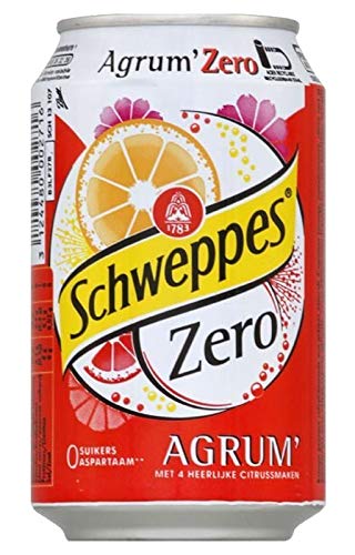 Schweppes Agrum Zero 33cl (lot de 3 packs de 24 soit 72 canettes)