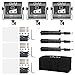 GVM Led Video Lighting Kit,3pack with Digital Screen 2300K~6800K high Brightness with Stand Dimmable Bi-Color Video Lighting CRI97+ TLCI97 Led Light Panel for YouTube Studio Photography Video Shooting
