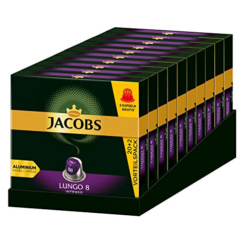 Jacobs Kaffeekapseln Lungo Intenso, Intensität 8 von 12, Vorteilspack, 220 Nespresso®* kompatible Kapseln, 10 x 22… – Bild 5