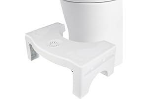 AHKUNMT Toilet Stool Squat Adult, 7" Heavy Duty Poop Stool for Bathroom Plastic Portable Squatting Potty Foot Stool with Freshener Space Non-Slip Toilet Assistance Step Stool Healthy Gifts for Seniors Kids