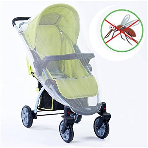 MOSQUITO BUGGY NETTING Universal Pram Bed Cot Car Seat & Pushchair Baby Stroller Insect Net (One Size, White)