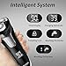 Electric Razor for Men, FLYCO Men's Rotary Shavers Wet & Dry Mens Razors with Pop-up Trimmer, Time Display, Quick Charge, Travel Lock, IPX7 Waterproof Electric Shaver for Men with Travel Case