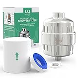 Shower Filter Hard Water Softener - Removes Chlorine, Flouride, Impurities and Heavy Metals for your Healthy Skin and Hair - Multi Stage Universal Shower Filter for any Shower Head and Handheld Shower