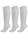 Luxury Divas White All Cotton 3 Pack Extra Heavy Slouch Socks Made In USA