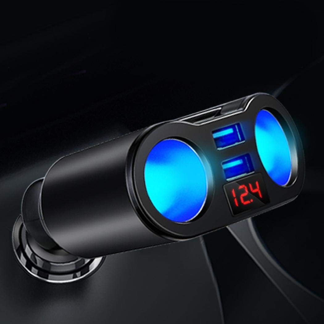 UpBeauty Car Charger Lighter Digital Display Fast Charge Dual USB Car Chargers