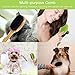 Dog Bath Massage Brush for Dog Cat Shower Grooming, Double Sided Silicone Pin Bristle Bamboo Comb Remove Loose Dirt Shedding Hair for Short Medium Long Hair Pet
