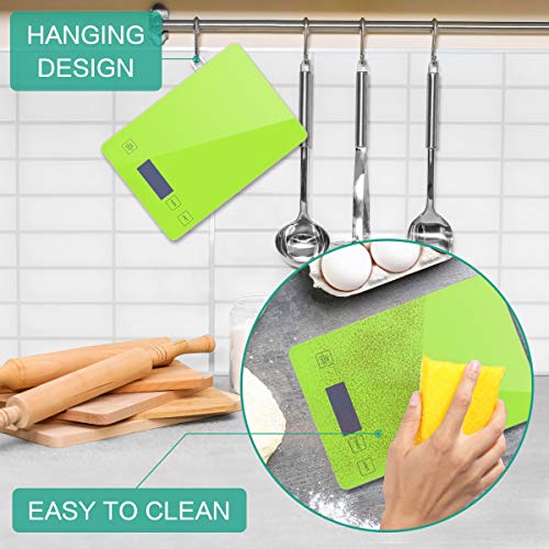 ORIA Kitchen Scale, Digital Food Scale, USB Rechargeable and with Waterproof Glass Body, Kitchen