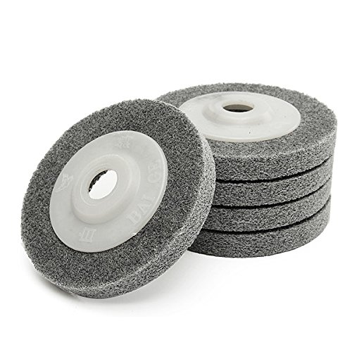Toolcool 5pcs 4 Inch Fiber Polishing Sanding Discs Set 100mm Metal Wood Buffing Wheel Pads