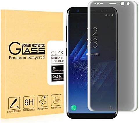 Samsung Galaxy S8 Plus Privacy Screen Protector, supertima 9H Hardness,Case Friendly,3D Curved Edge, Anti-Spy,Full Coverage Tempered Glass Screen Protector for Sumsung Galaxy S8 Plus