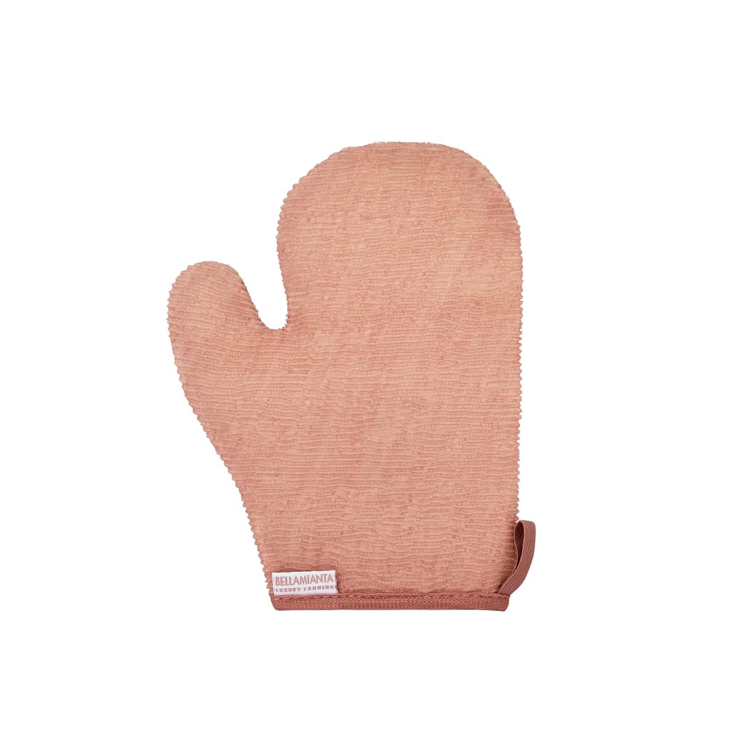 Bellamianta Luxury Deep Exfoliating Mitt - Body Scrub Exfoliator Glove for Cleansing, Dead Skin Removal, Revitalising Skin and Fake Tan Preparation - Ultimate Home Self-Tanning Mitt