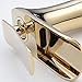 Beelee Single Handle Single Hole Waterfall Bathroom Sink Faucet, Polished Gold