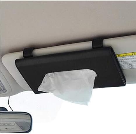 Amazon Xiamend 車用サンバイザーティッシュボックス カーティッシュバッグ レザーペーパータオルクリップ サンバイザートレイ ブラック Xiamend トイレ収納 オンライン通販