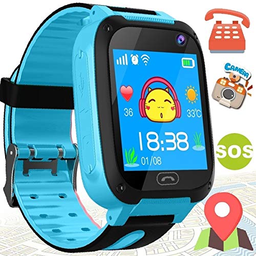 sholdnut Kids Smartwatch, Touchscreen Android Smartwatch GPS Tracker for Children with Quick Dial, Camera and Music Player,Calculator and Alarm for Boys (Best Calculator For Android)