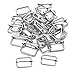 BoNaYuanDa 30pcs Metal Sliding Bar Triglides Wire-formed Roller Pin Buckles Handbag Strap Adjuster