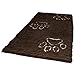 EXPAWLORER Dog Door Mat for Muddy Paws - Highly Absorbent Microfiber Rug, Soft Chenille Runner Indoor Outdoor Floor, Non-Slip Large Pet Paw Cleaning Washable Mud Mat for Bathroom, Brown