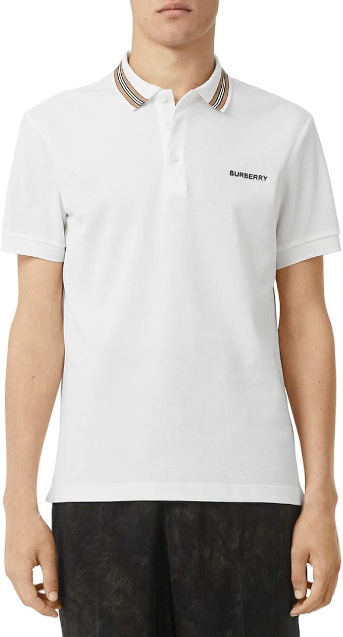 white burberry collar shirt