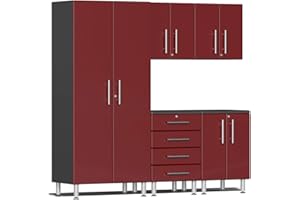Ulti-MATE UG22050R 5-Piece Garage Cabinet Kit in Ruby Red Metallic