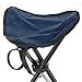Flexzion Camping Folding Stool (Deep Blue) Portable 3 Legs Chair Tripod Seat for Outdoor Hiking Fishing Picnic Travel Beach BBQ Garden Lawn with Strap Oxford Cloth Small Sizethumb 2
