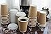 Yes!Fresh Disposable Paper Hot Coffee Cups with Lids for Office Parties Home Travel Corrugated Sleeve Hot Drink Cups(Brown 12 oz 50 count)