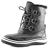 Women's DailyShoes Up Ankle High Mid Calf Artic Warm Fur Water Resistant Eskimo Snow Boots