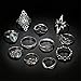 Yiduore 11 Pcs Vintage Knuckle Ring Set for Women Girls Stackable Rings Set Finger Rings Jewelry Gifts