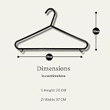 Straame Black Plastic Hangers with Hooks - Premium Space Saving Pack of 50 view 2