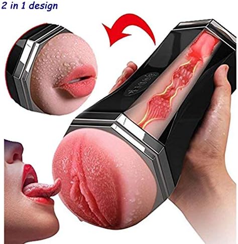 Tijtr- Noiseless Realistic Cups Real P*ussy Deluxe Toy for Men Automatic Telescopic Súcking Mǎssager Toys Oral Sēxy Voice Flǐrtǐng Interaction Underwear Six Toys T-Shirt