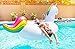 CAPTAIN FLOATY Giant Inflatable Unicorn Pool Float, Pool Toy, Huge 8-Foot Floatie (Giant Raft)