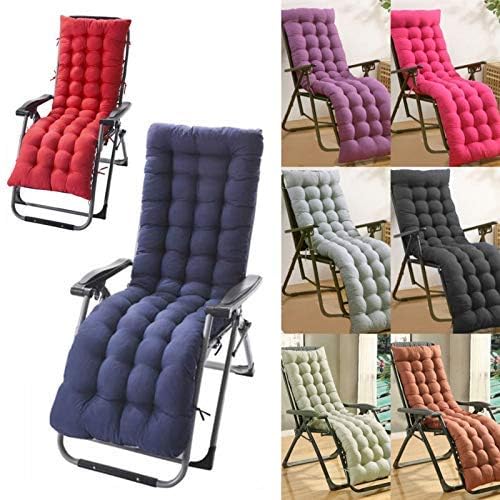 WG WATAGIFT Thick Pad Deck Seating Cover Mat Recliner Garden Sun Lounger Cushion Patio 1550 * 480 * 80mm(W*L*D) Waterproof (Red)