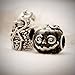 Authentic BELLA FASCINI Halloween Jack O Lantern Pumpkin Bead Charm - Sterling Silver - Fits Bracelets