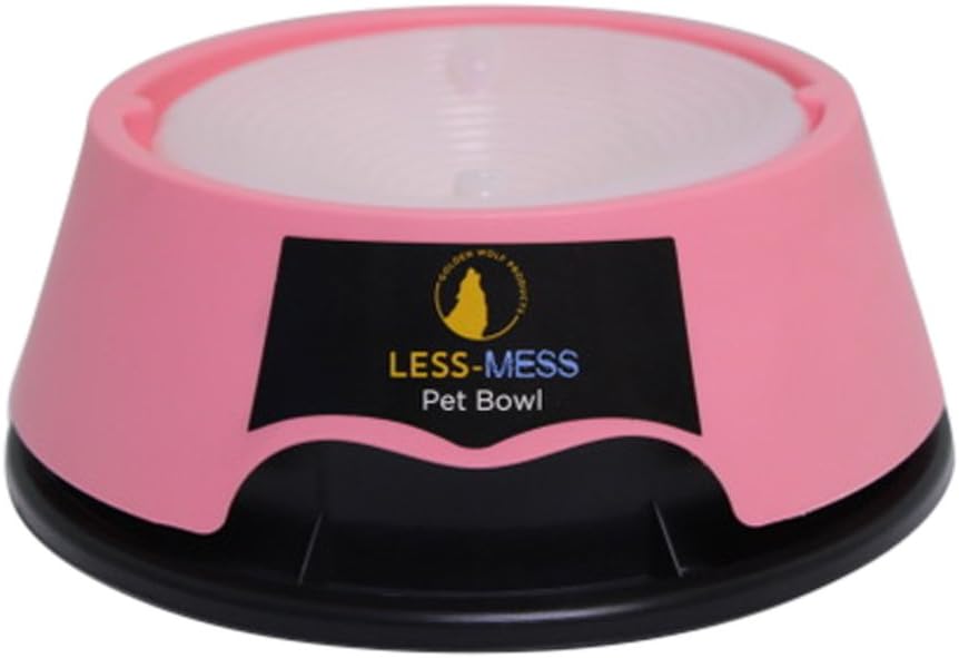 Less-Mess Pet Bowl - Dripless, Anti Gulping, Spill Proof, No Skid - Water or Food + Great for Dogs, Puppy, Cats, and Small or Large Breeds - Keep Water Fresh