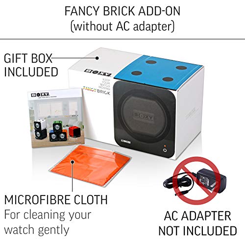 Fancy Brick Stackable Watch Winder Add-On (Without AC Adapter) (Blue)