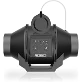 AC Infinity Automatic Booster Duct Fan 4" Inline Fan with Pressure Switch | for Automatic Activation, 230 CFM Air Vent Booster Fan with EC Motor, for Industrial HVAC Ducting Ventilation Exhaust Systems