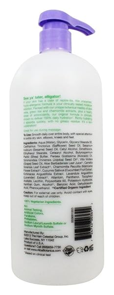 ALBA BOTANICA DAILY MOISTURIZING LOTION, SENSITIVE SKIN, FRAGRANCE FREE, 32 OZ (PACKAGING MAY VARY)