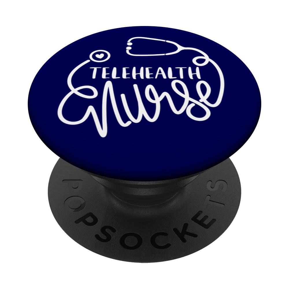 Telehealth Nurse Cute Remote Nursing Department RN PopSockets Swappable PopGrip